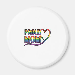 Proud Mum Rainbow Heart Vintage Engraving Design_1 Magnet