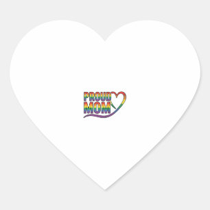 Proud Mum Rainbow Heart Vintage Engraving Design_1 Sticker