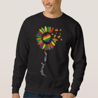Proud Mum Rainbow Sunflower Hearts Flag Lgbt For P Sweatshirt