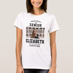 Proud Mum Senior Custom Year Graduate Parent T-Shirt