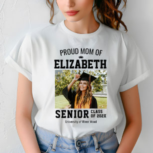 Proud Mum Senior Year Graduate Parent Custom T-Shirt