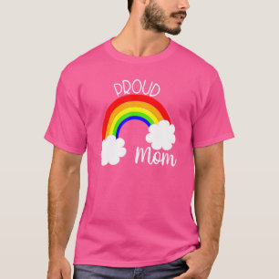 Proud Mum Support Lgbtq Rainbow Son Daughter Gay P T-Shirt