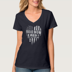 Proud Mum We Wear Red Friday Military T-Shirt