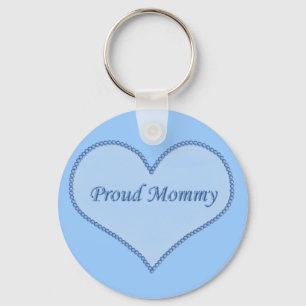 Proud Mummy Keychain, Blue Key Ring