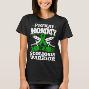 Proud Mummy Of A Scoliosis Warrior Awareness Ribbo T-Shirt