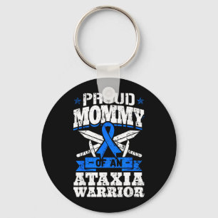 Proud Mummy Of An Ataxia Warrior Awareness Ribbon Key Ring