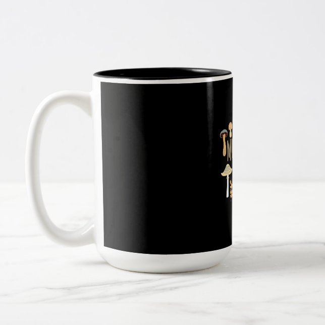 Proud Mushroom Picker Two-Tone Coffee Mug (Left)