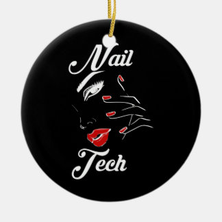 Proud Nail Tech Ceramic Tree Decoration