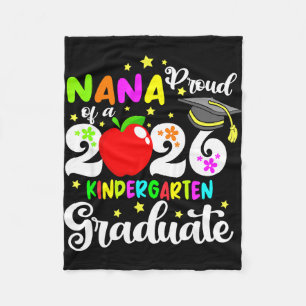 Proud nana of 2026 kindergarten graduate mothers fleece blanket