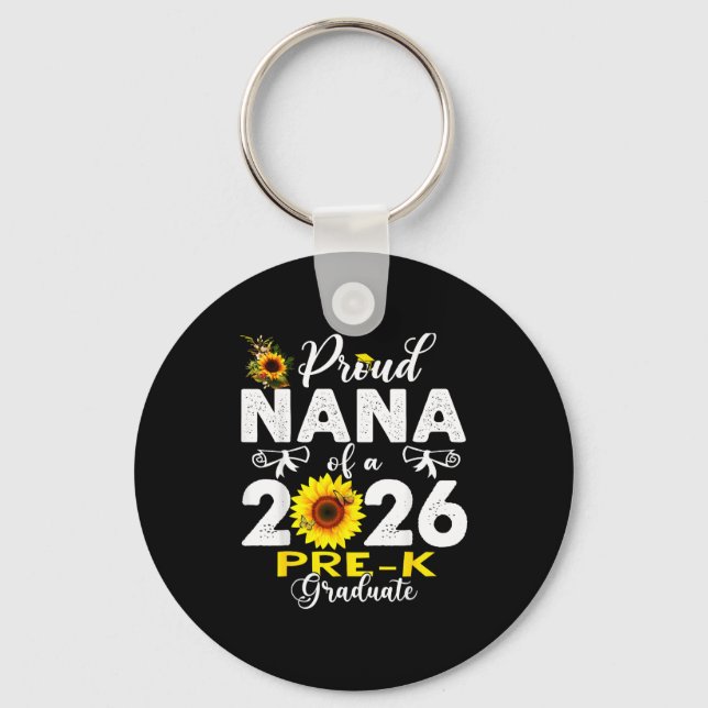 Proud nana of 2026 pre-k graduate mothers day key ring (Front)