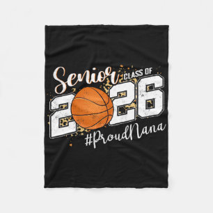 Proud Nana Of A 2026 Senior Sketll Graduate Fleece Blanket