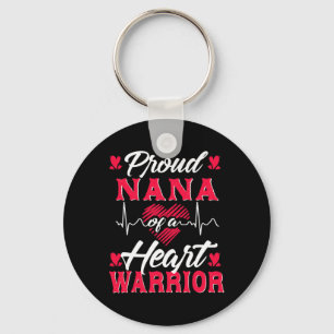 Proud Nana Of A Heart Warrior Chd Awareness Key Ring