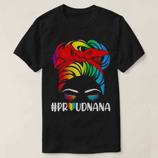 Proud Nana Pride LGBT Flag Gay Lesbian Matching Fa T-Shirt (Design Front)