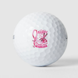 Proud Nanny Of A Breast Cancer Warrior Awareness Golf Balls