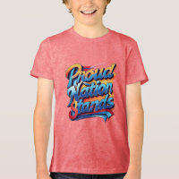 Proud Nation Stands – Text, Vibrant Patriotic