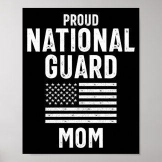 Proud national guard mom memorial day gift  poster