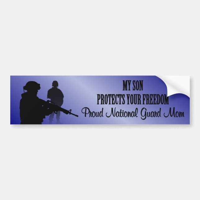 Proud National Guard Mum Bumper Sticker (Front)
