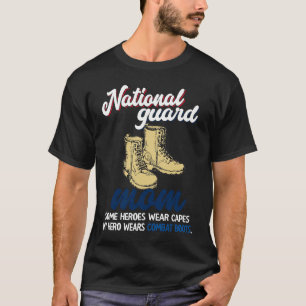 Proud National Guard Mum My Hero Wears Combat Boot T-Shirt