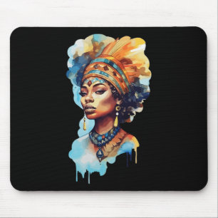 Proud Native Afro American Woman Spiritual Melanin Mouse Pad