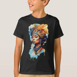 Proud Native Afro American Woman Spiritual Melanin T-Shirt