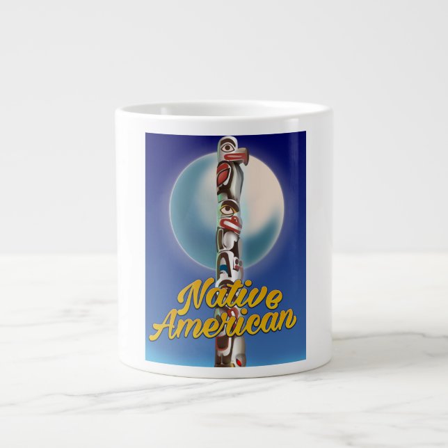 Proud Native American Large Coffee Mug (Front)