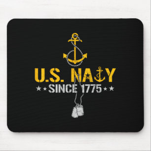 Proud naval veteran since 1775 anchor sailor vet mouse pad