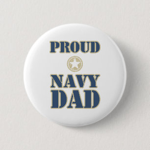 Proud Navy Dad 6 Cm Round Badge