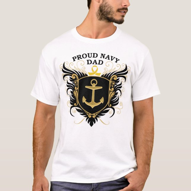 Proud Navy Dad T-Shirt (Front)