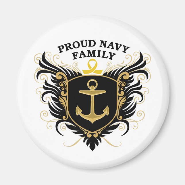 Proud Navy Family Magnet (Front)
