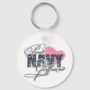 Proud Navy Girlfriend Key Ring