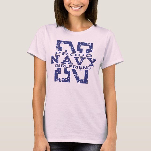 Proud Navy Girlfriend T-Shirt (Front)