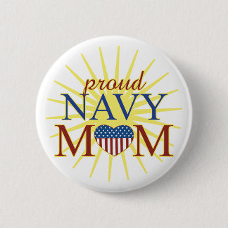 Proud Navy Mum 6 Cm Round Badge