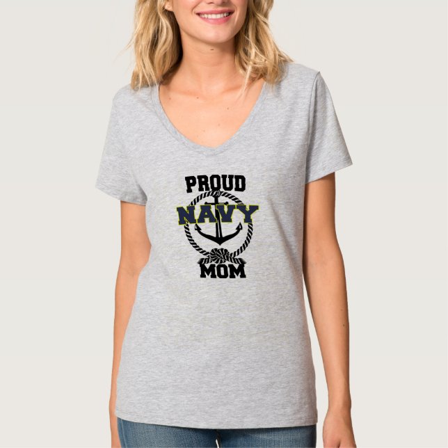 Proud Navy Mum Anchor Shirt (Front)