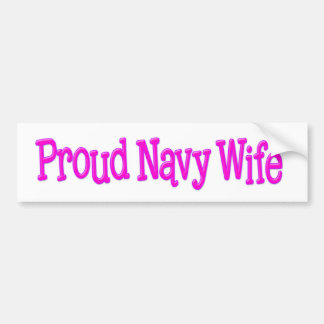 Proud Navy Wife Bumper Sticker