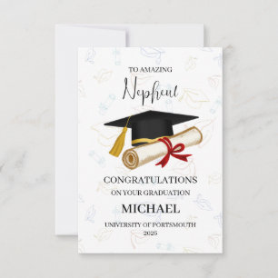 Proud Nephew Graduation Personalised Card