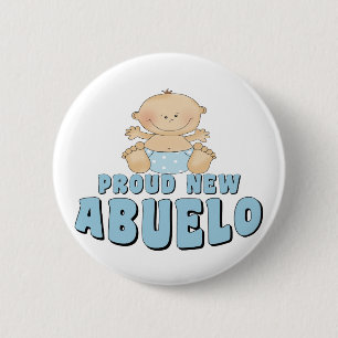PROUD NEW ABUELO Boy 6 Cm Round Badge