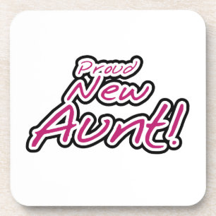 Proud New Aunt Tshirts and Gifts Coaster