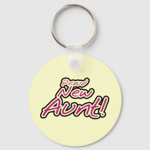 Proud New Aunt tshirts and Gifts Key Ring
