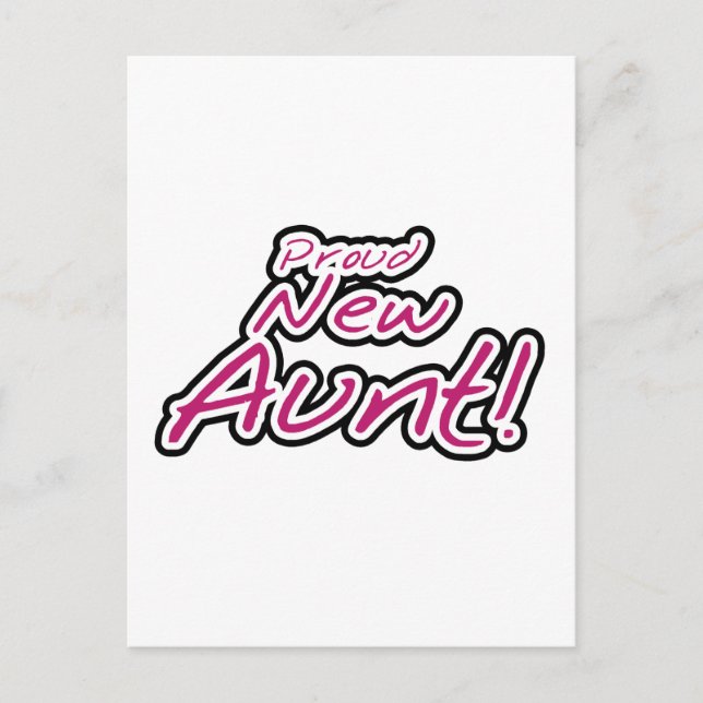 Proud New Aunt tshirts and Gifts Postcard (Front)