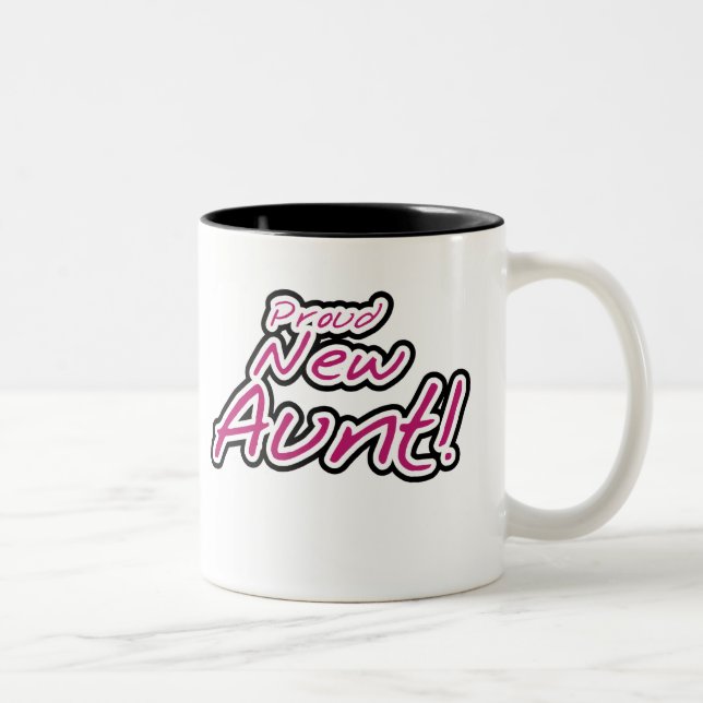 Proud New Aunt Two-Tone Coffee Mug (Right)