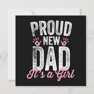 Proud New Dad It's A Girl Gifts Father to be Soon  Save The Date