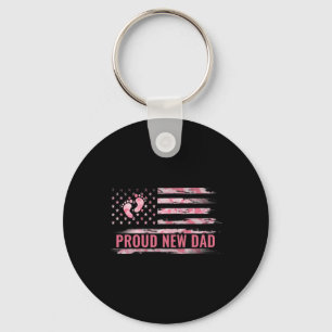 Proud New Dad Men New Girl Ba  Key Ring