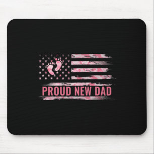 Proud New Dad Men New Girl Ba Mouse Pad