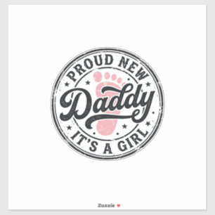 Proud New Daddy Its a Girl Vintage Baby Reveal