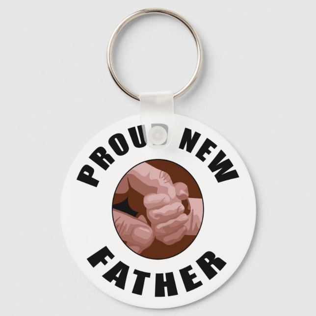 Proud New Father Gift Key Ring (Front)