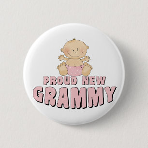 PROUD NEW Grammy T-Shirt 6 Cm Round Badge