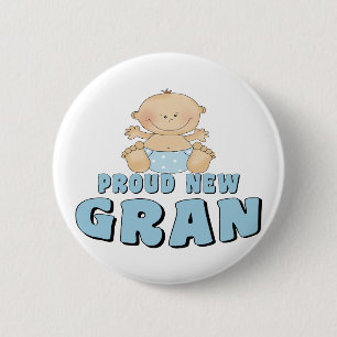 PROUD NEW Gran T-Shirt 6 Cm Round Badge