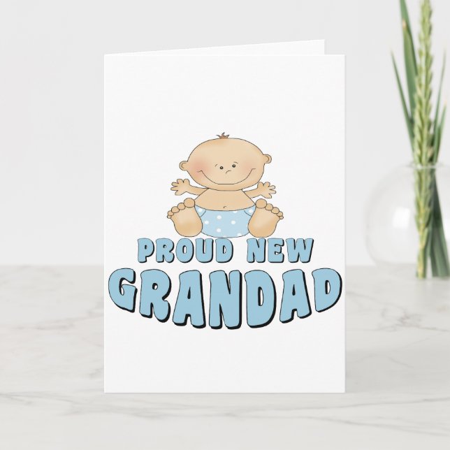 PROUD NEW Grandad Boy Card (Front)