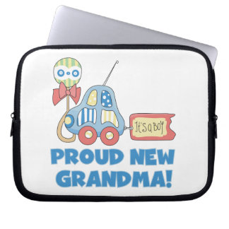 Proud New Grandma It's a Boy Gifts Laptop Sleeve