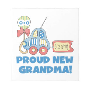Proud New Grandma It's a Boy Gifts Notepad